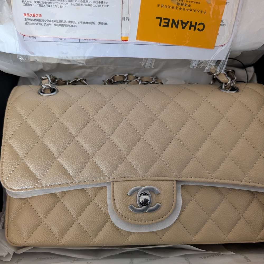 NWT Designer Style Yellow Quilted Caviar Leather Shoulder Bag eBay Purchase
